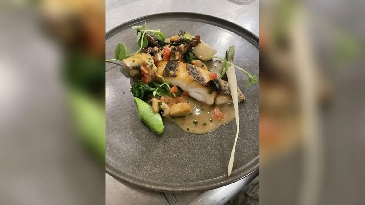 Ludiqueの魚介と野菜の一皿